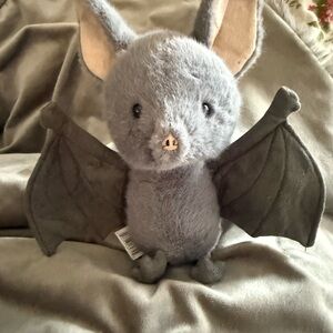 Jellycat Gray Broox Bat with pointy ears